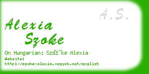 alexia szoke business card